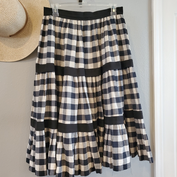 Vintage handmade checked circle skirt, Small - Picture 2 of 6